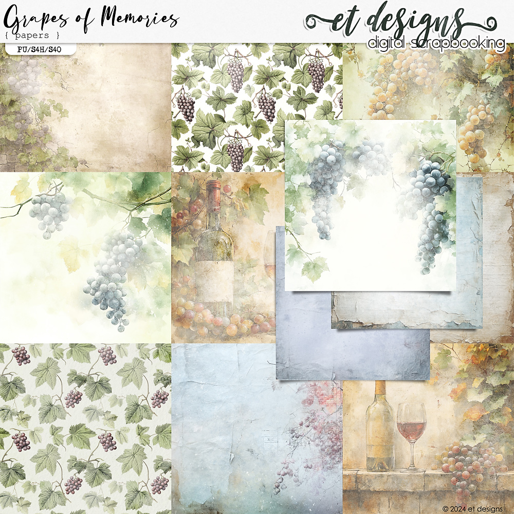 Grapes of Memories Papers by et designs