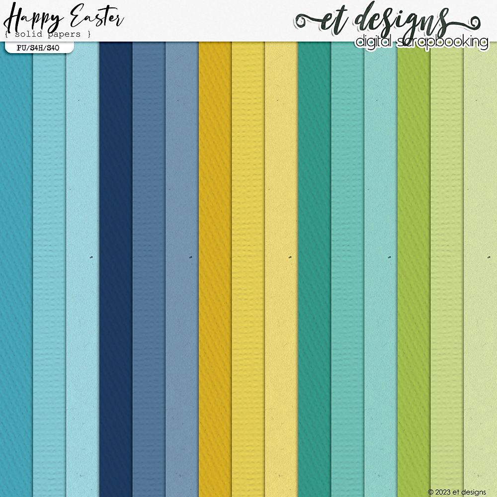 Happy Easter Solid Papers by et designs