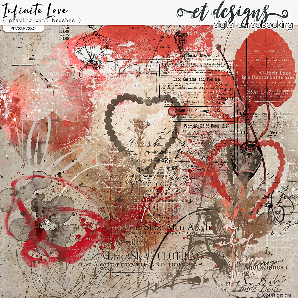 Infinite Love Playing with Brushes by et designs