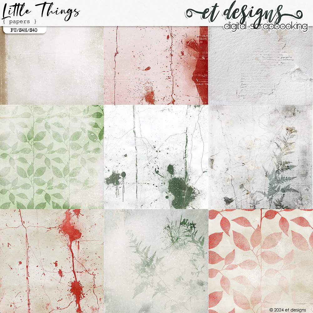 Little Things Papers by et designs