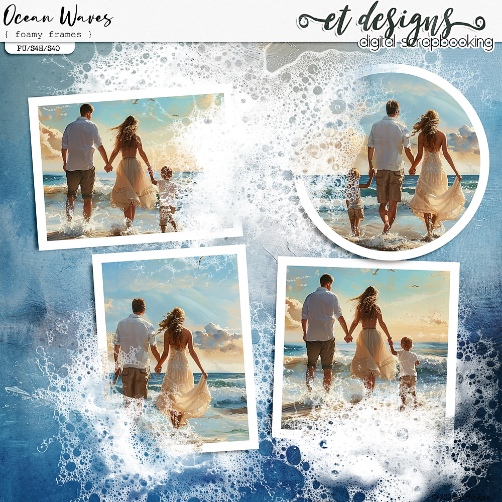 Ocean Waves Foamy Frames by et designs