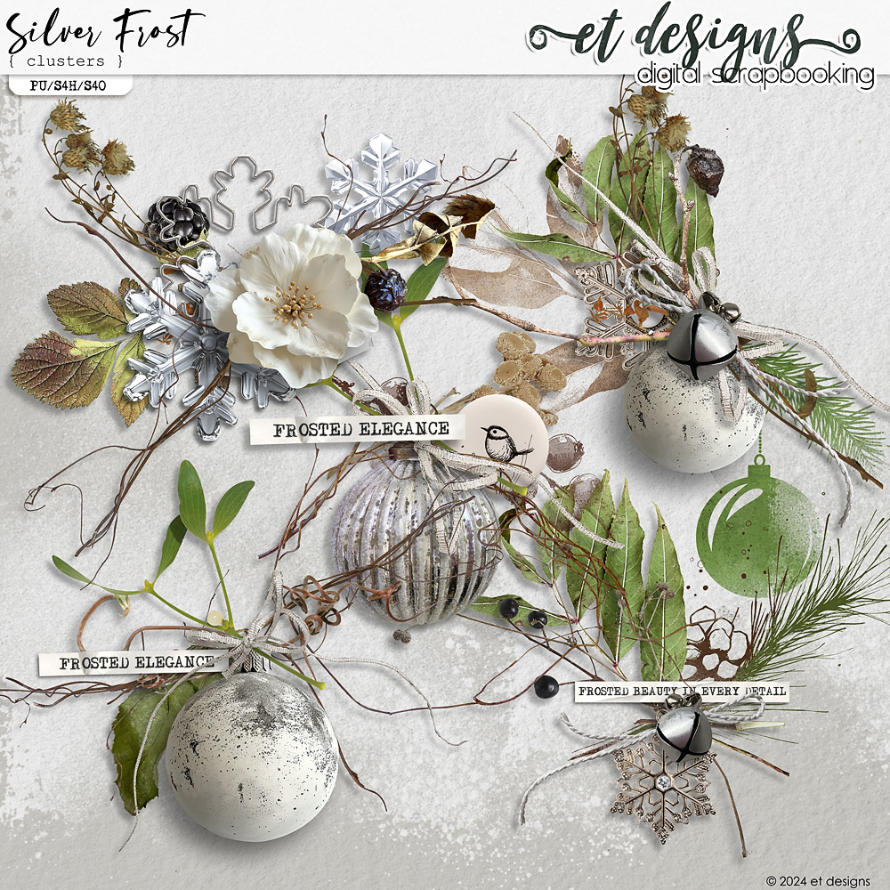 Silver Frost Clusters by et designs