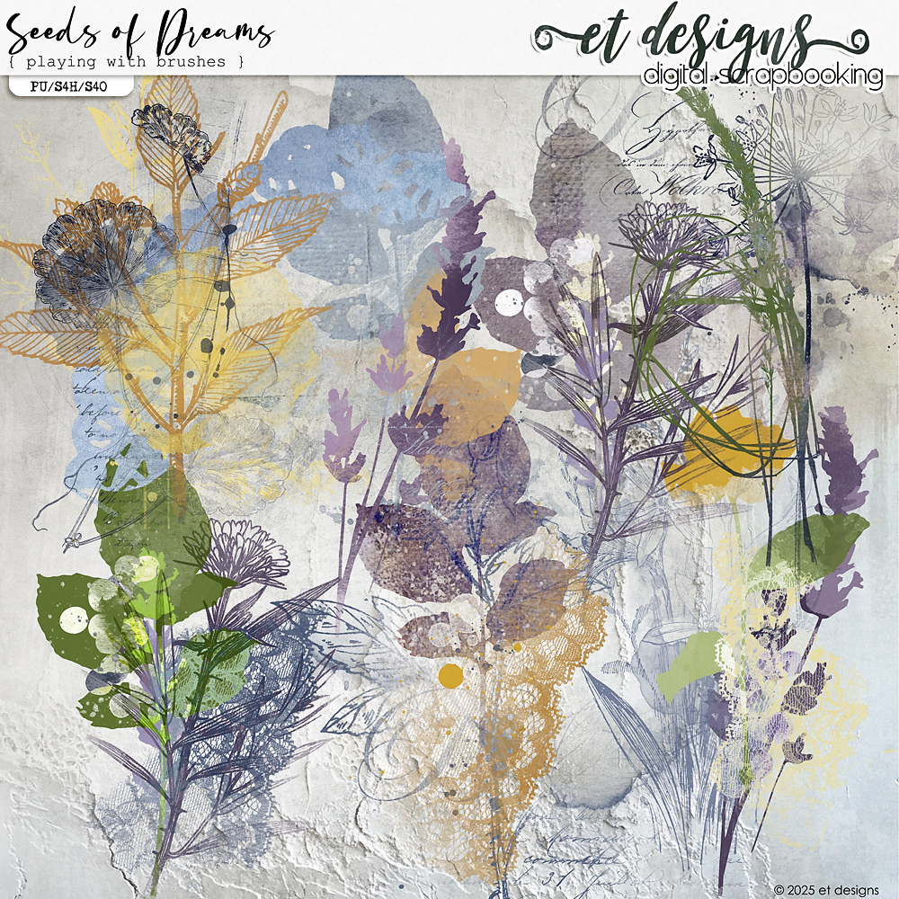 Seeds of Dreams Playing with Brushes by et designs