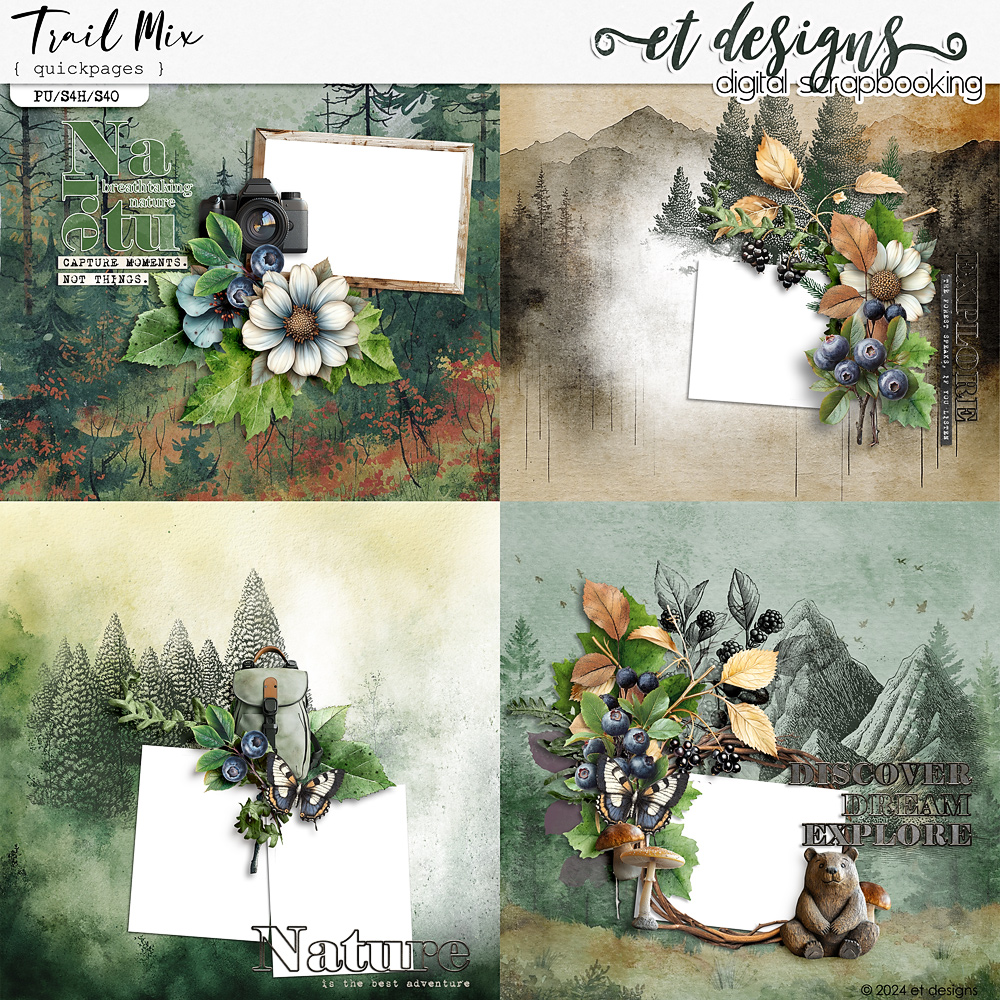 Trail Mix Quickpages by et designs