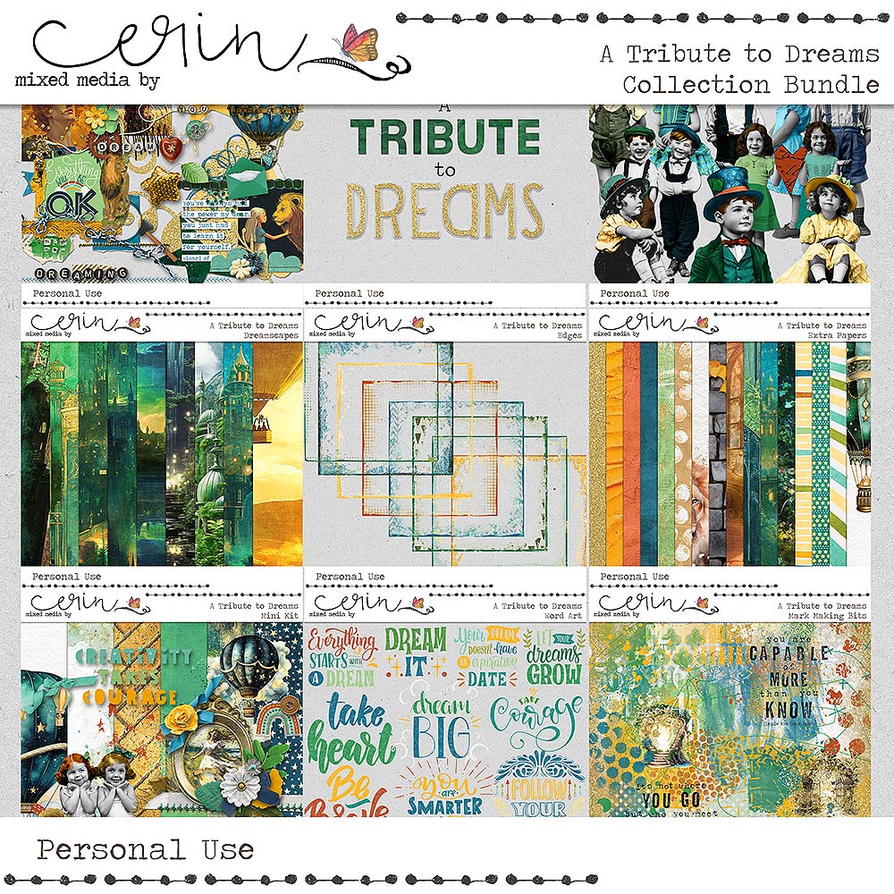 A Tribute to Dreams {Collection Bundle} by Mixed Media by Erin