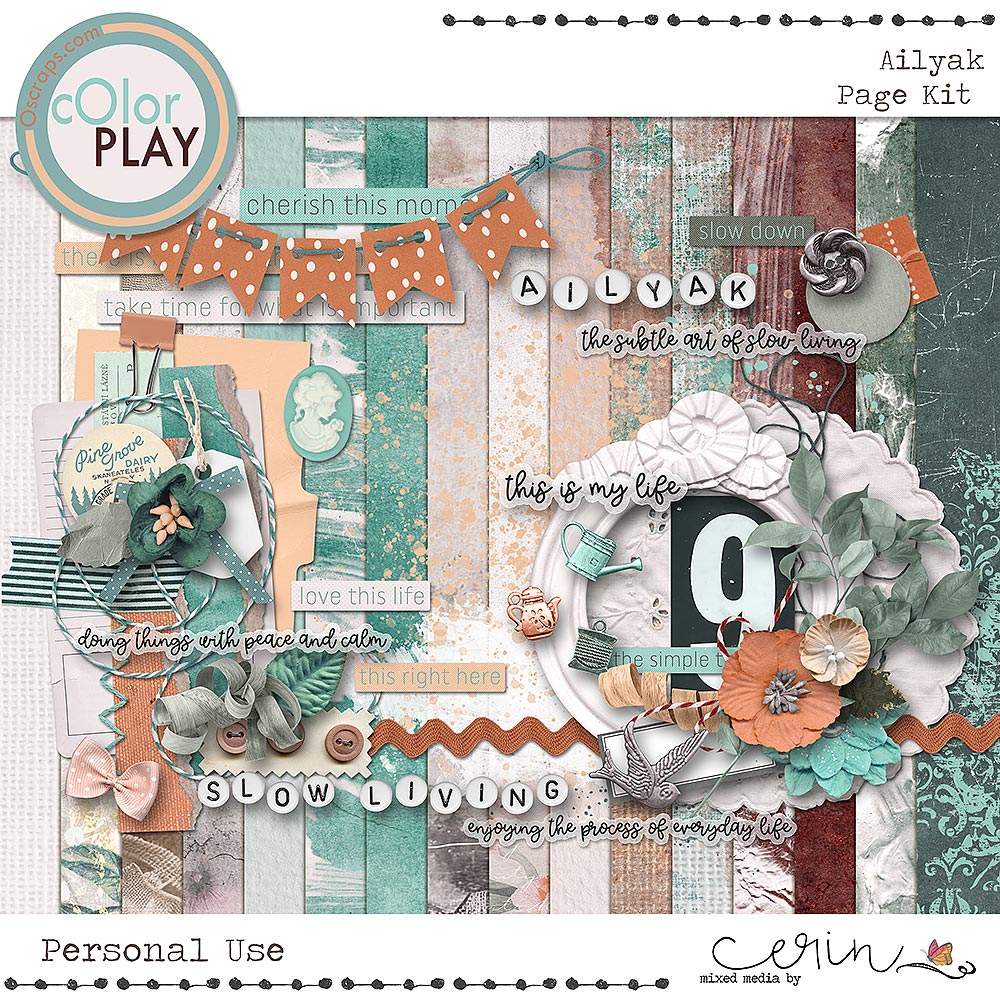 Ailyak {Page Kit} by Mixed Media by Erin