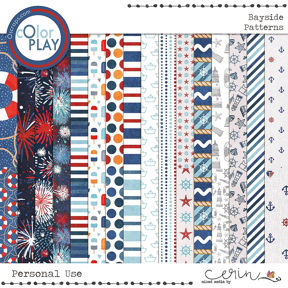 Bayside {Patterns} by Mixed Media by Erin