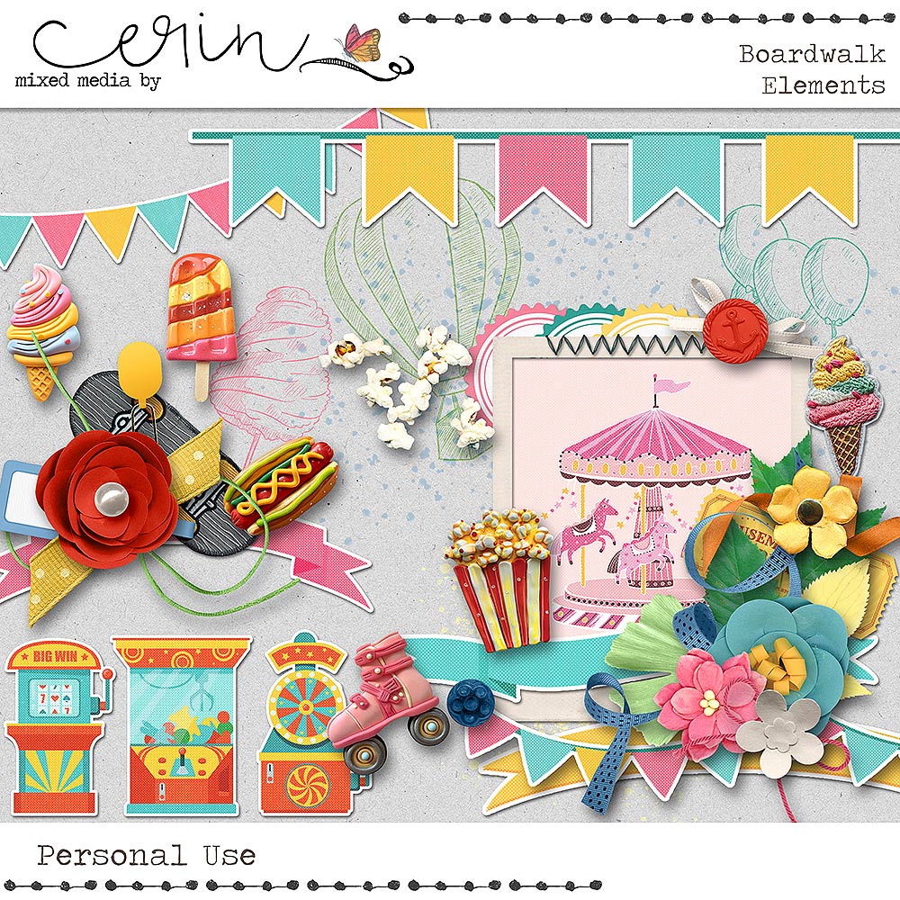 Boardwalk {Kit Elements} by Mixed Media by Erin