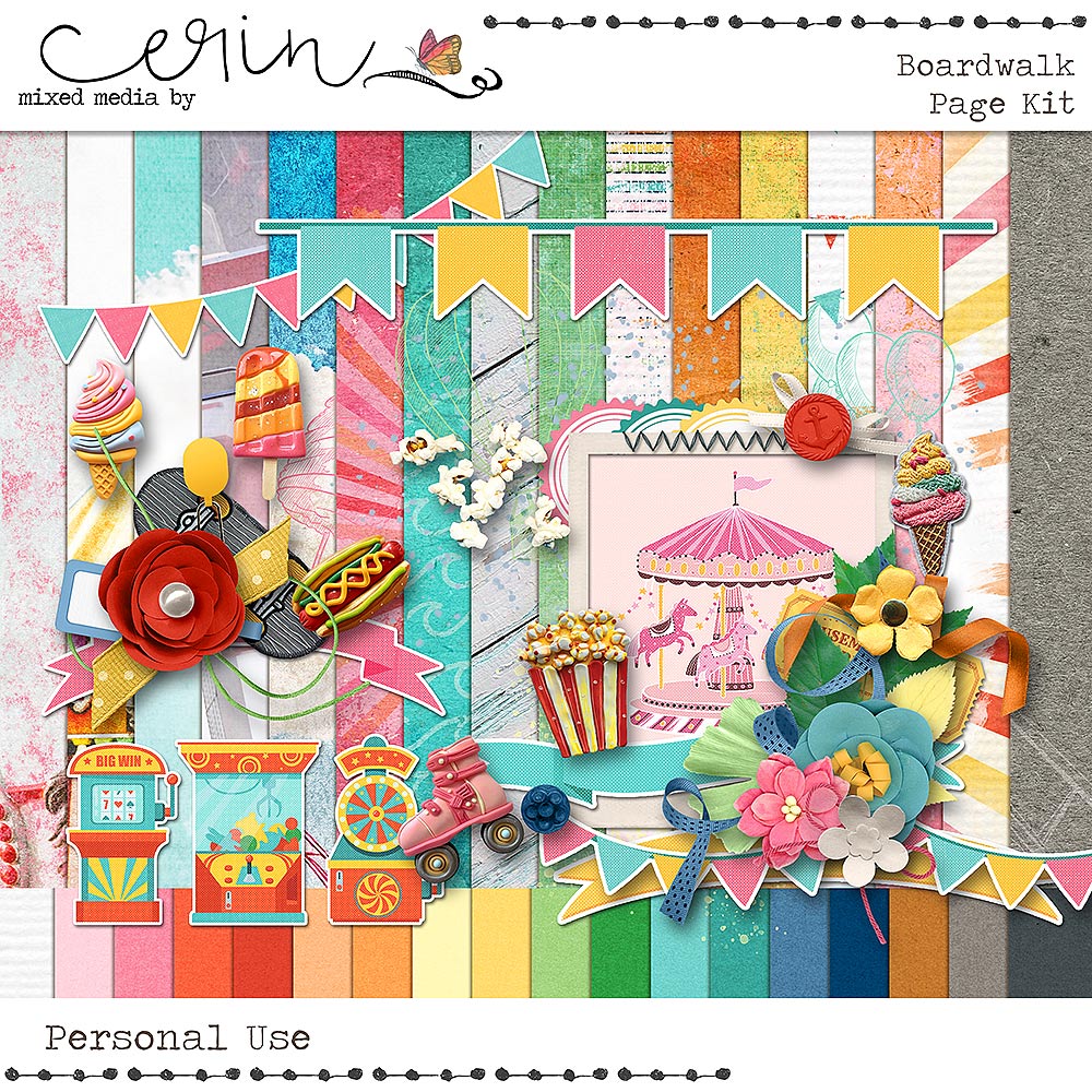 Boardwalk {Page Kit} by Mixed Media by Erin