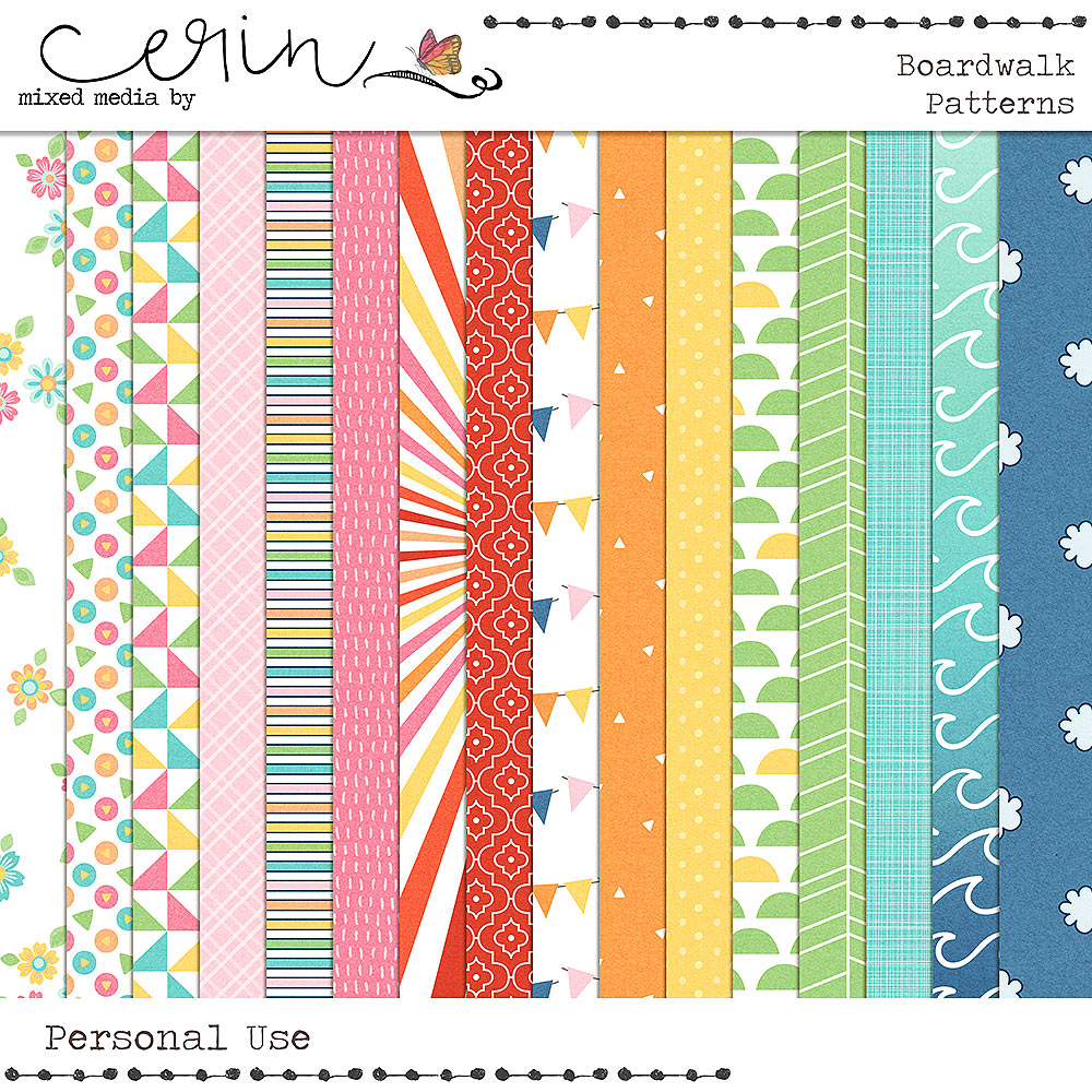 Boardwalk {Patterns} by Mixed Media by Erin