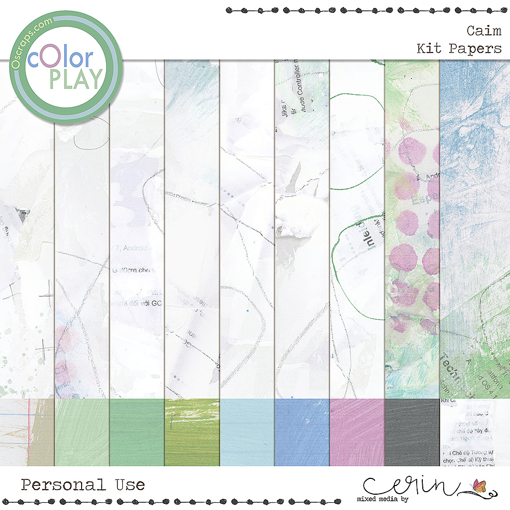 Caim {Kit Papers} by Mixed Media by Erin