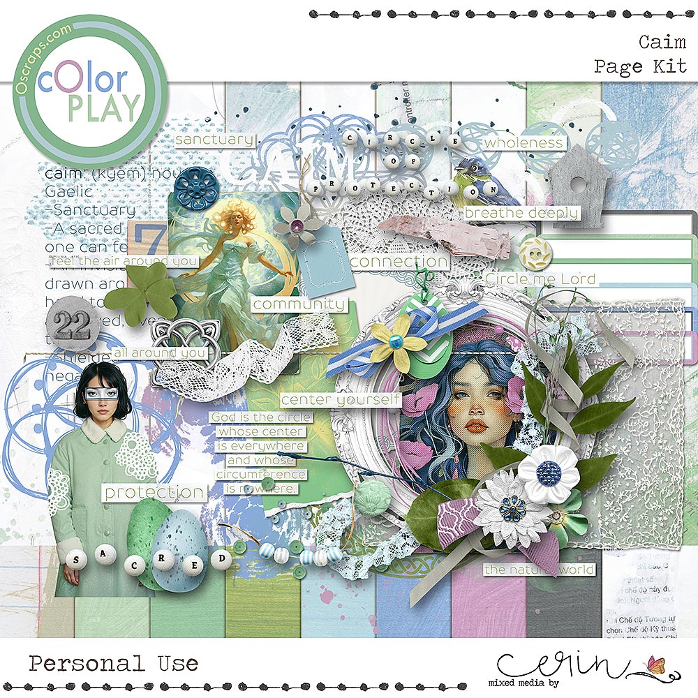 Caim {Page Kit} by Mixed Media by Erin