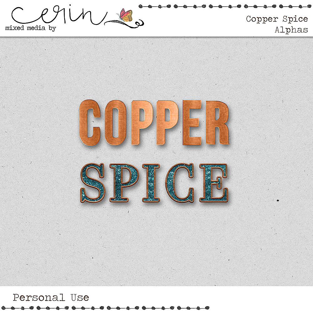 Copper Spice {Alphas} by Mixed Media by Erin