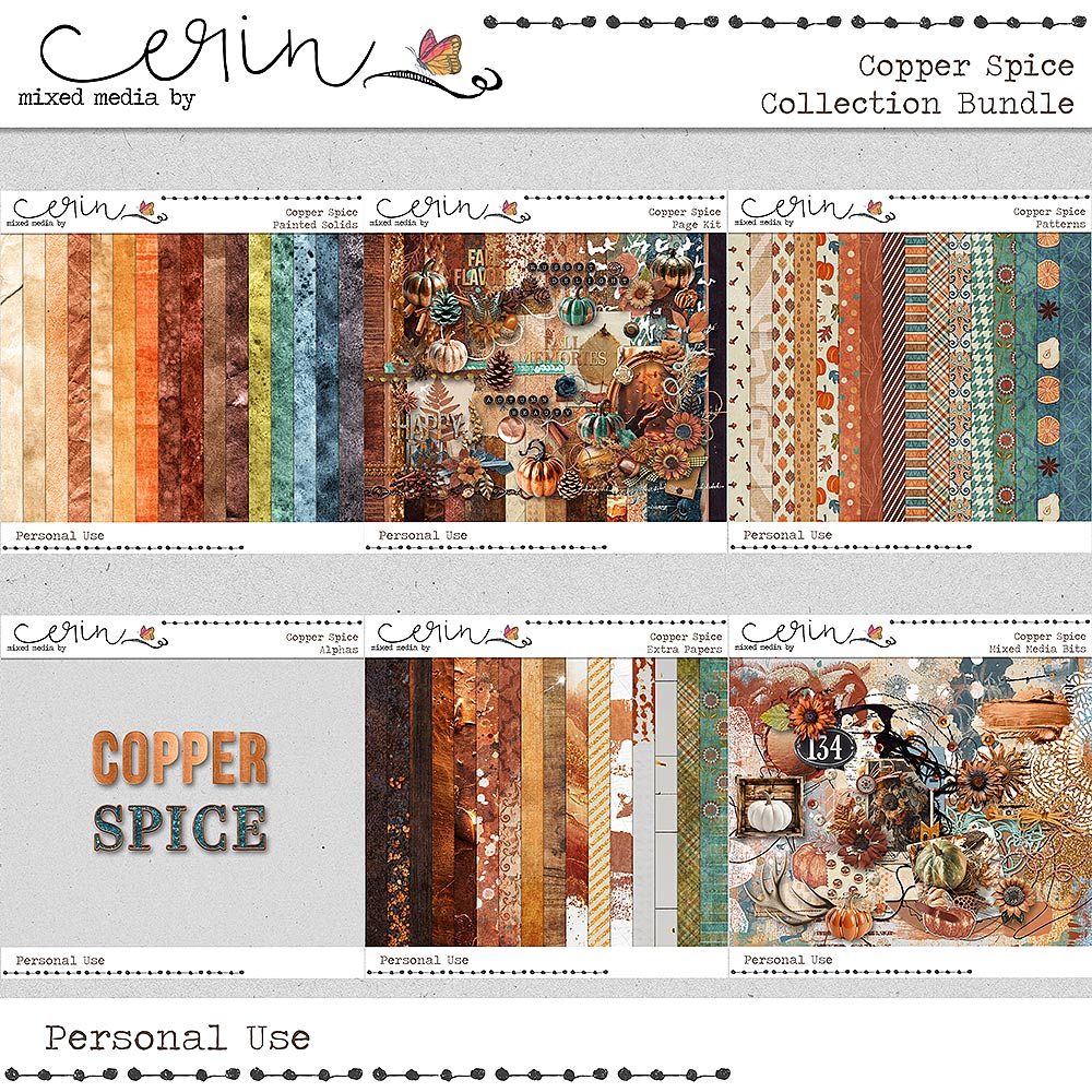 Copper Spice {Collection Bundle} by Mixed Media by Erin