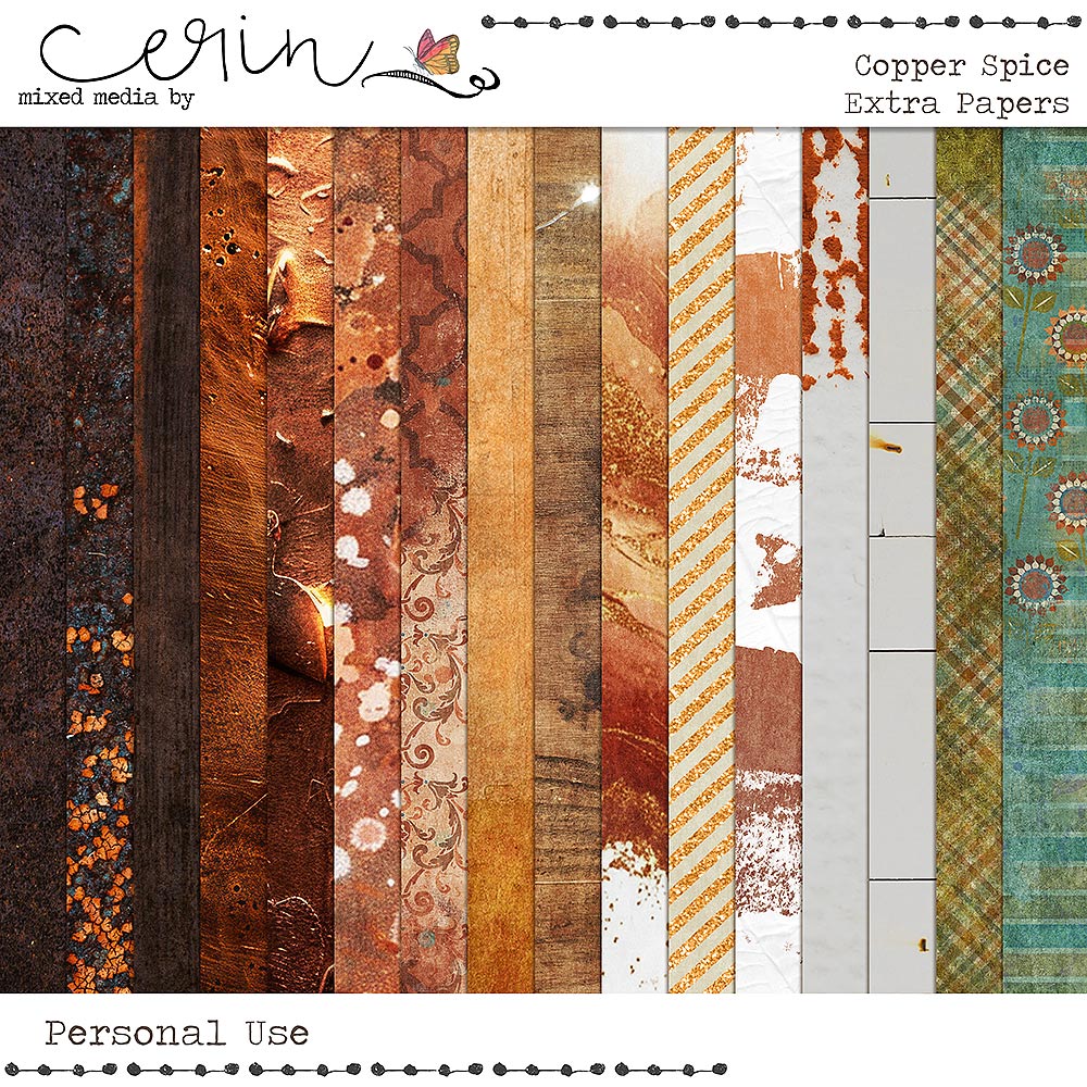 Copper Spice {Extra Papers} by Mixed Media by Erin