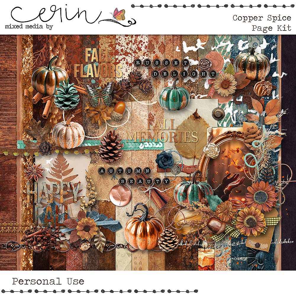 Copper Spice {Page Kit} by Mixed Media by Erin