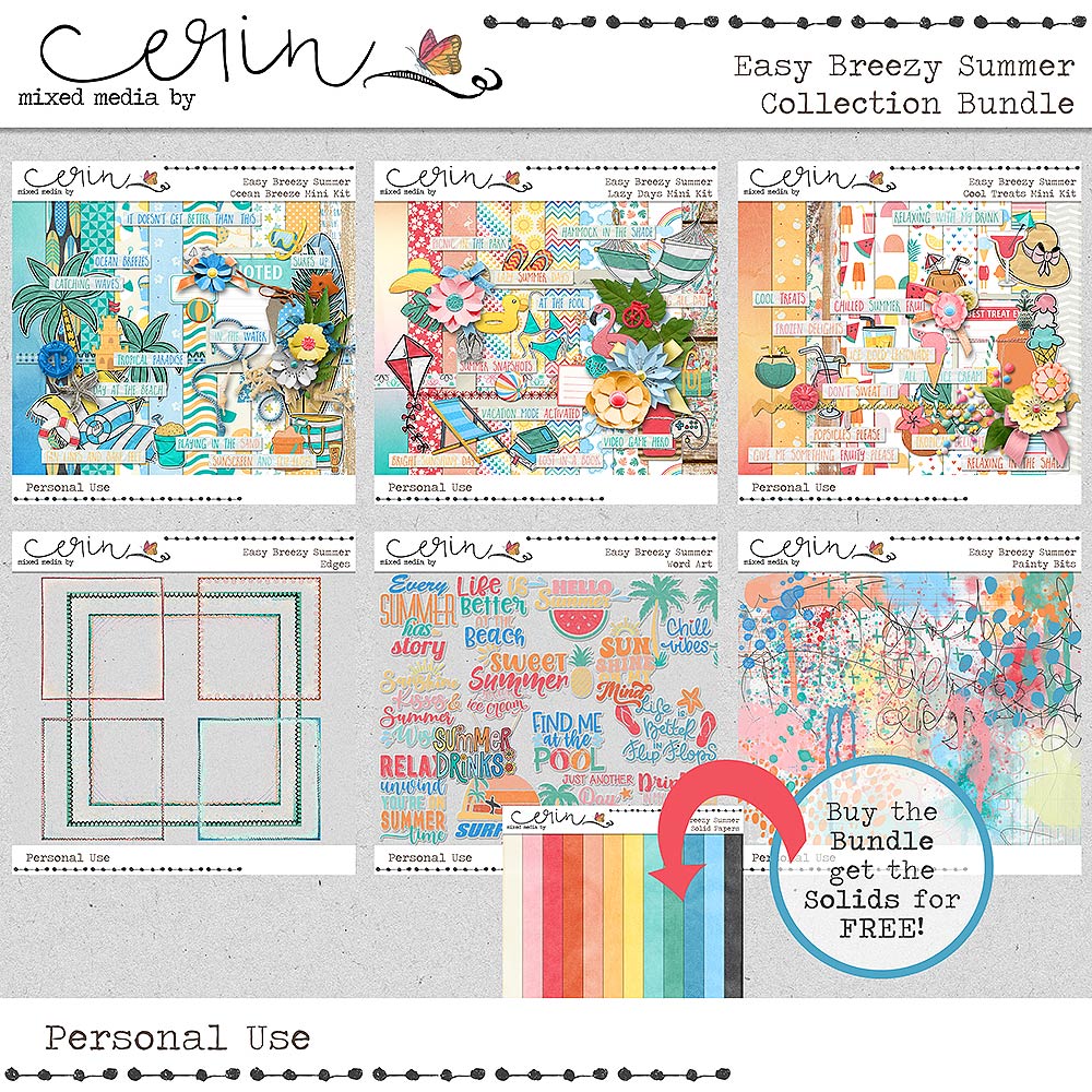 Easy Breezy Summer {Collection Bundle} by Mixed Media by Erin