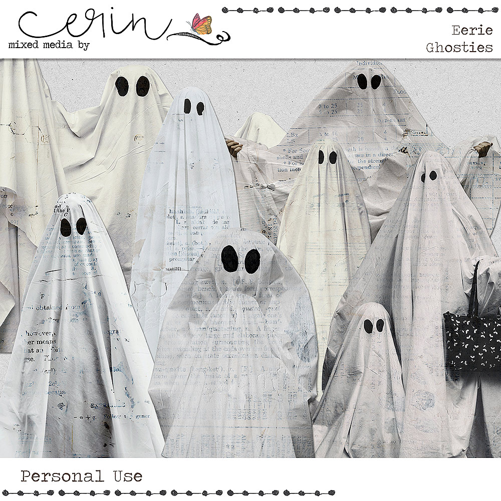 Eerie {Ghosties} by Mixed Media by Erin