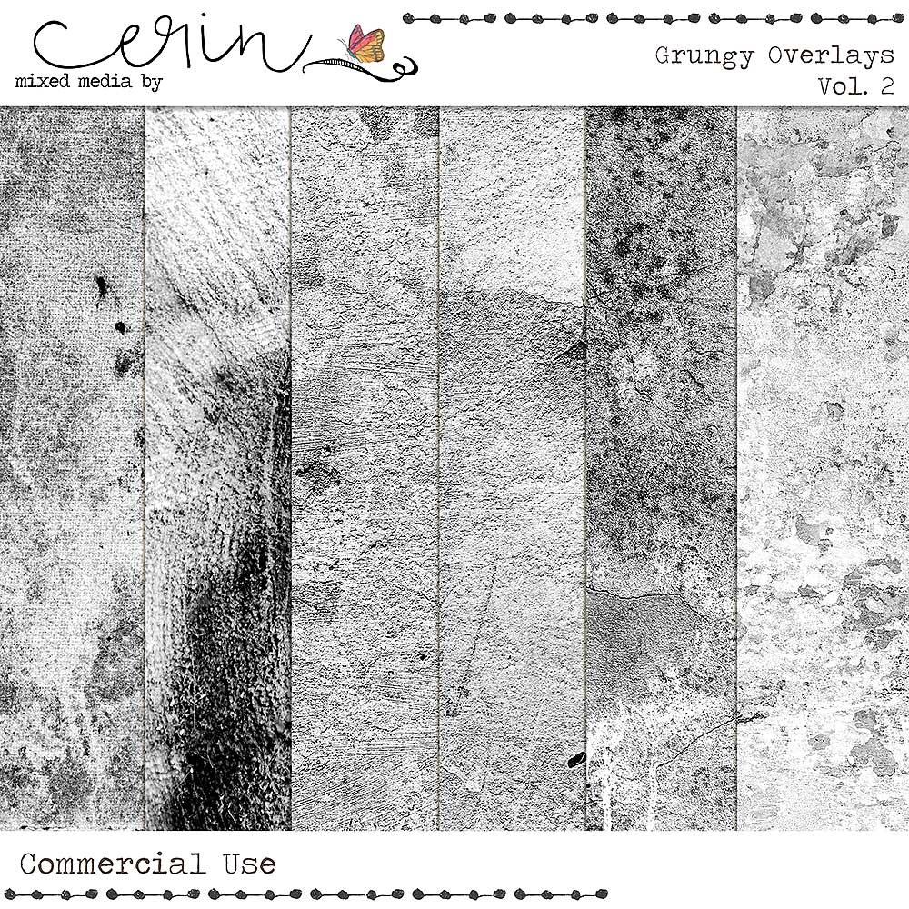 Grungy Overlays Vol 2 (CU) By Mixed Media by Erin