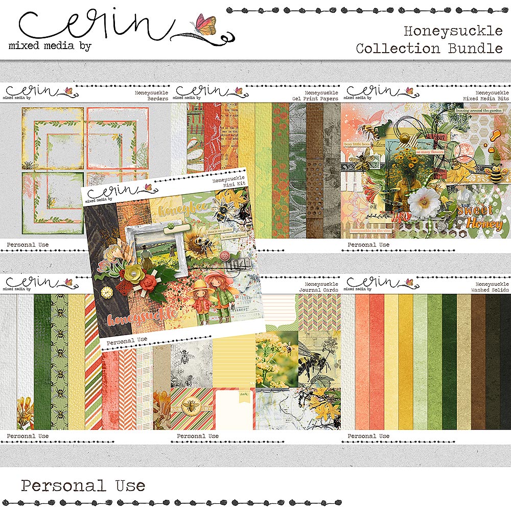 Honeysuckle {Collection Bundle} by Mixed Media by Erin