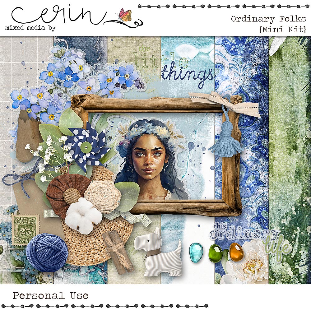 Ordinary Folks {Mini Kit} by Mixed Media by Erin