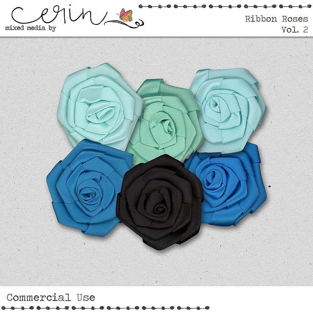 Ribbon Roses Vol 2 (CU) By Mixed Media by Erin