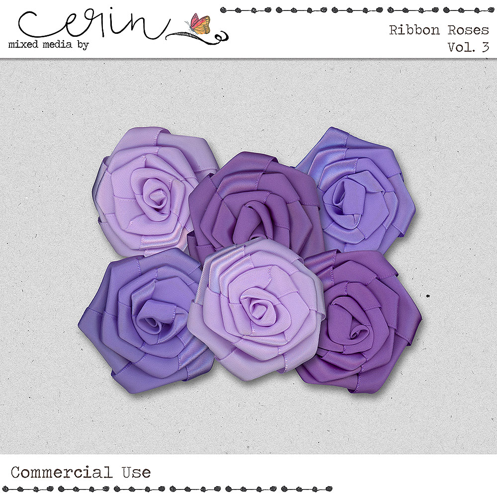 Ribbon Roses Vol 3 (CU) By Mixed Media by Erin