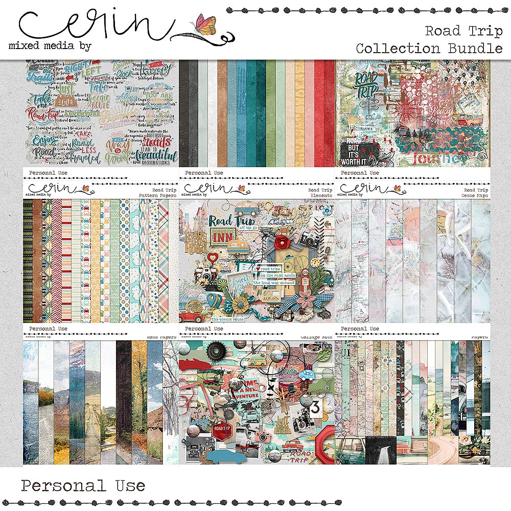 Road Trip {Collection Bundle} by Mixed Media by Erin