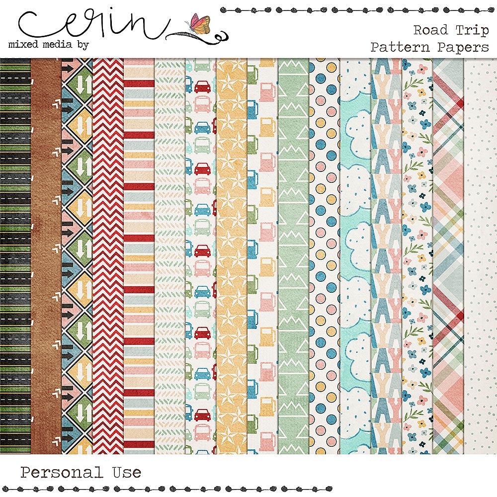 Road Trip {Patterns} by Mixed Media by Erin