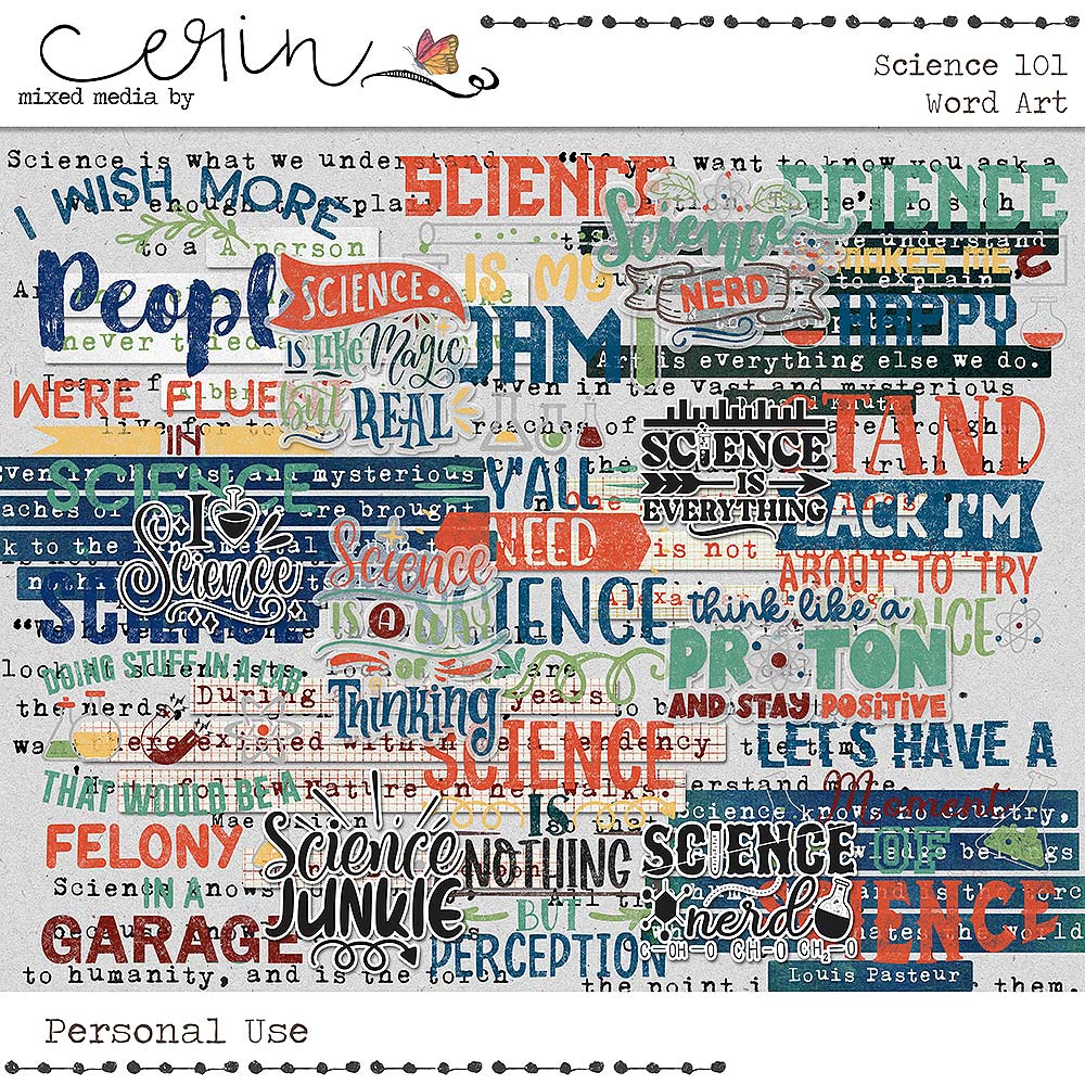 Science 101 {Word Art} by Mixed Media by Erin