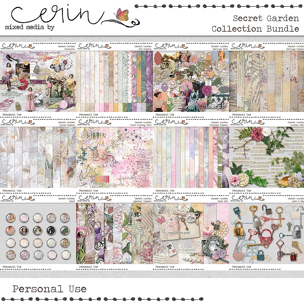 Secret Garden {Collection Bundle} by Mixed Media by Erin