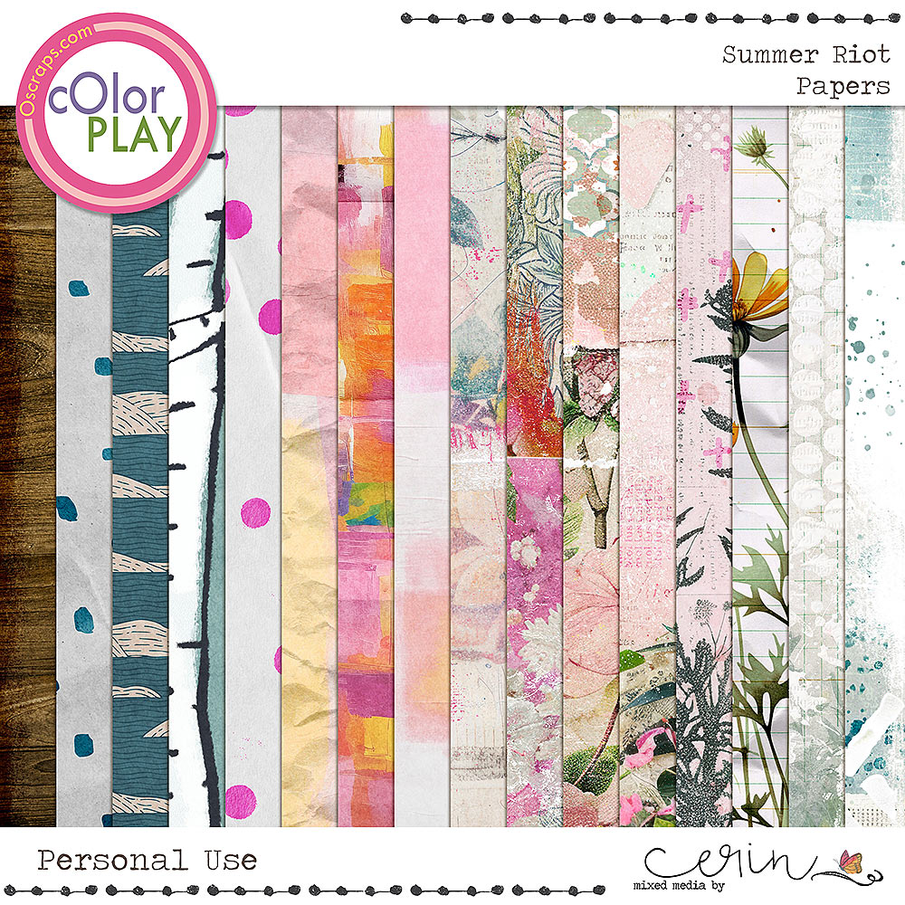 Summer Riot {Paper} by Mixed Media by Erin