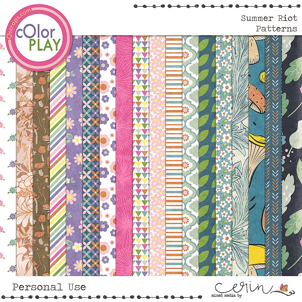 Summer Riot {Patterns} by Mixed Media by Erin
