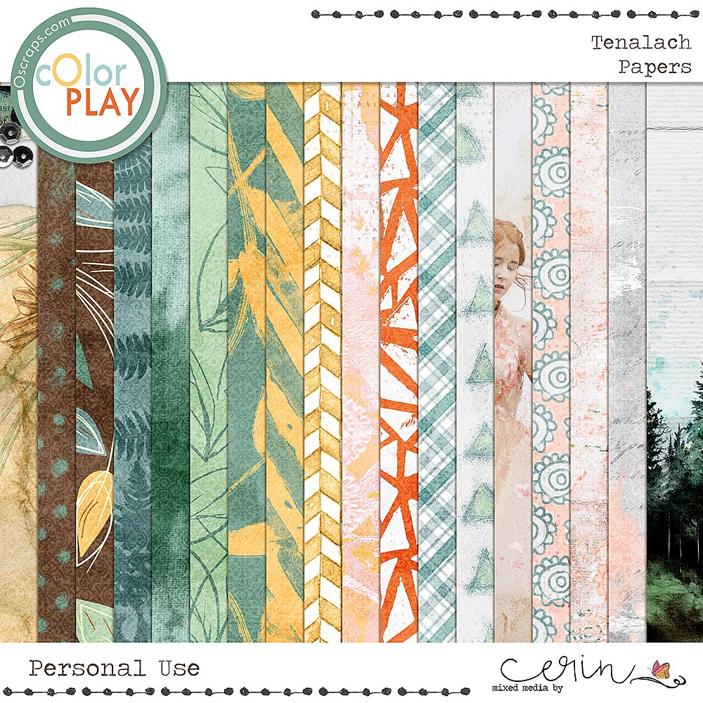 Tenalach {Kit Papers} by Mixed Media by Erin