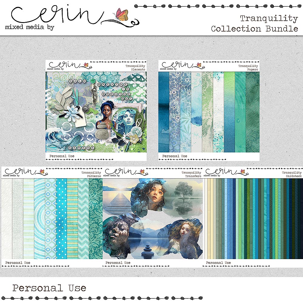 Tranquility {Collection Bundle} by Mixed Media by Erin