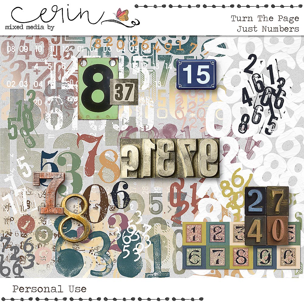 Turn the Page {Just Numbers} by Mixed Media by Erin