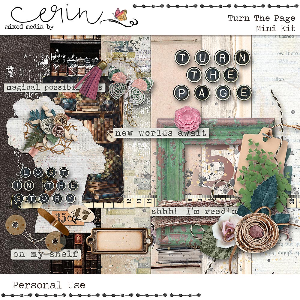 Turn the Page {Mini Kit} by Mixed Media by Erin