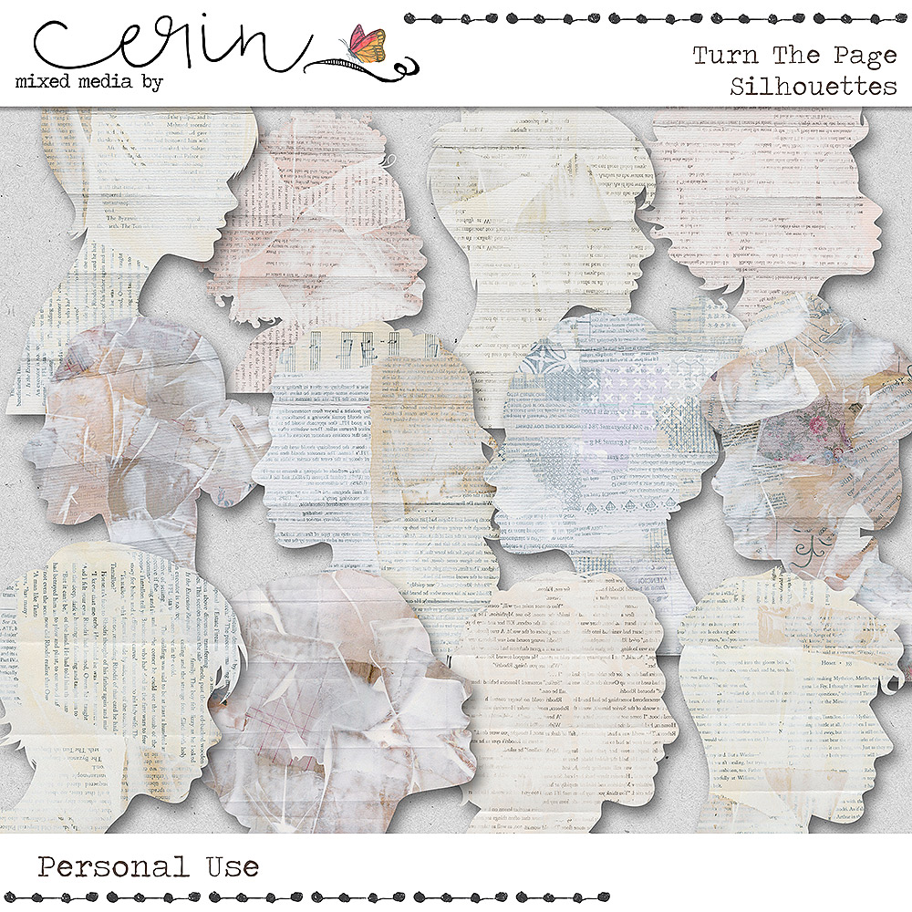 Turn the Page {Silhouettes} by Mixed Media by Erin