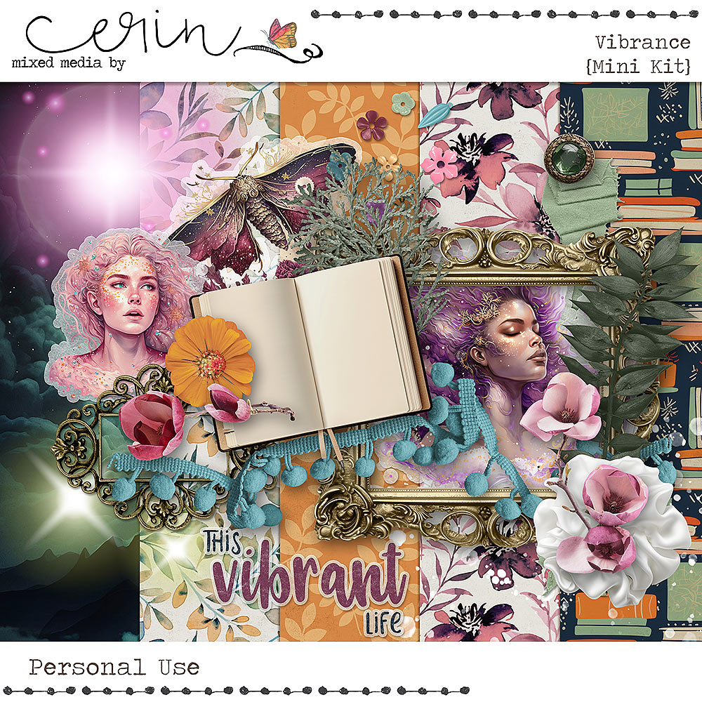 Vibrance: {Mini Kit} by Mixed Media by Erin