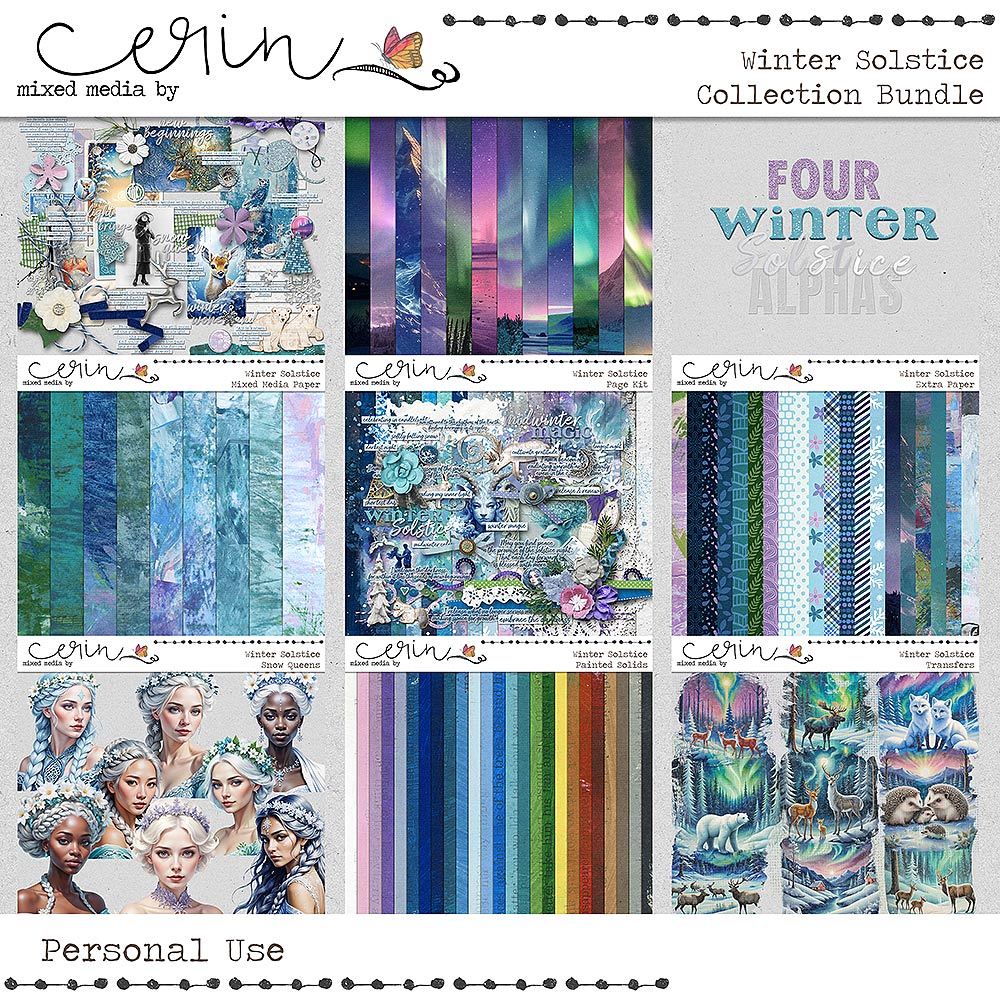 Winter Solstice {Collection Bundle} by Mixed Media by Erin