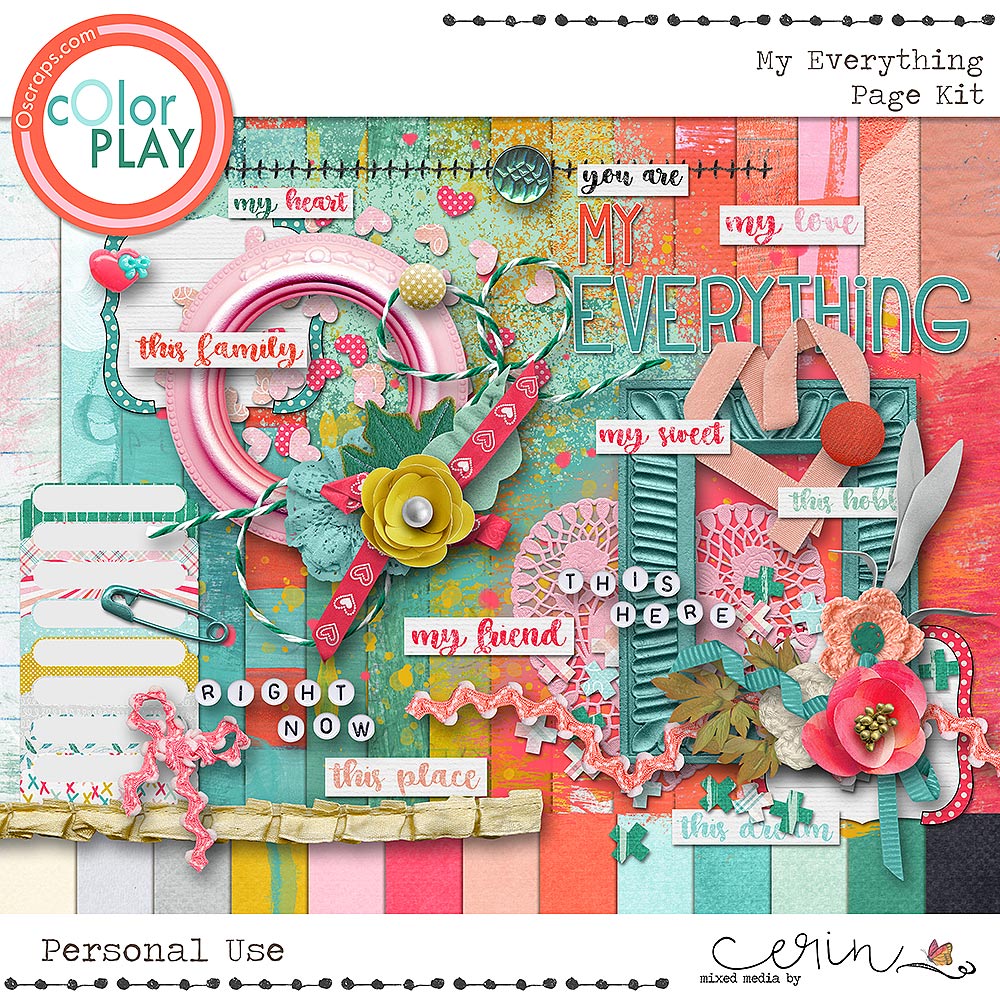 My Everything {Page Kit} by Mixed Media by Erin