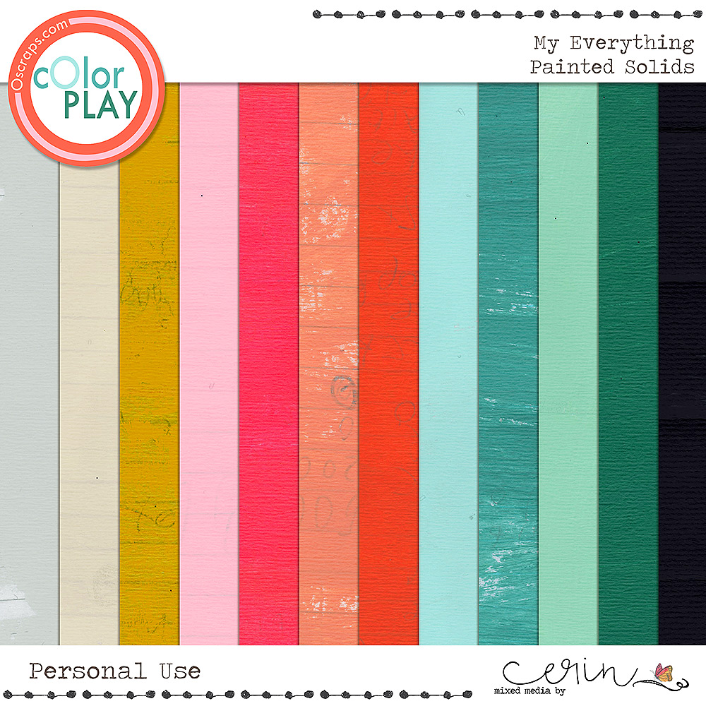 My Everything {Painted Solids} by Mixed Media by Erin