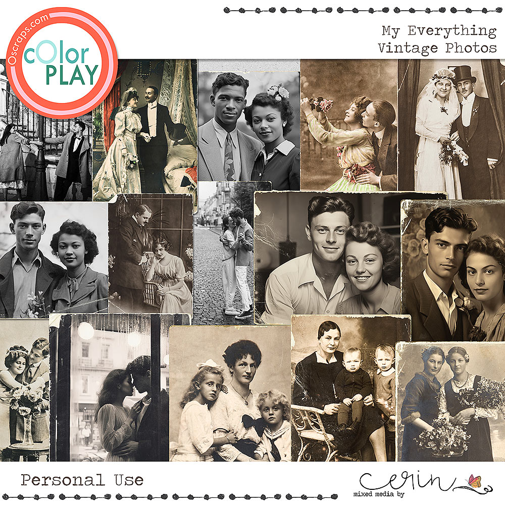 My Everything {Vintage Photos} by Mixed Media by Erin