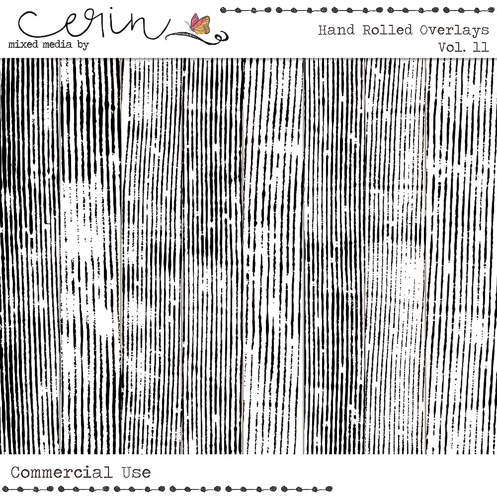 Handrolled Overlays Vol 11 (CU) by Mixed Media by Erin