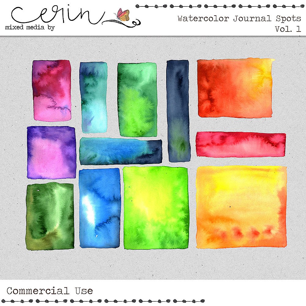 Watercolor Journal Spots Vol 1 (CU) by Mixed Media by Erin