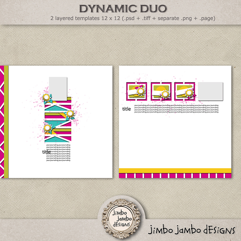 Dynamic duo templates by Jimbo Jambo Designs