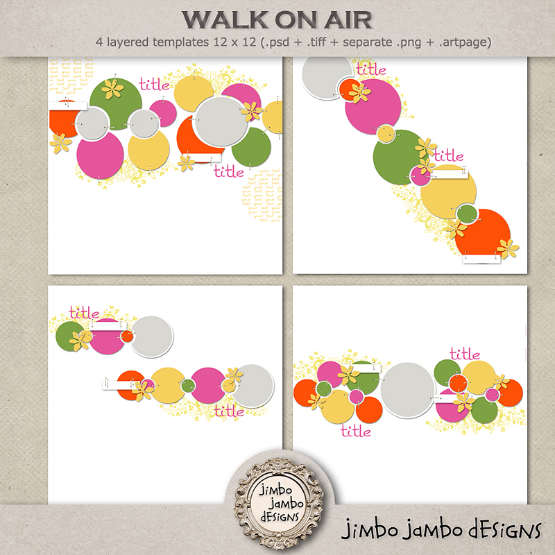 Walk on air templates by Jimbo Jambo Designs