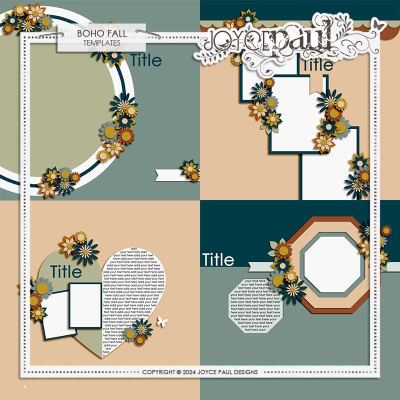 Boho Fall - Templates by Joyce Paul