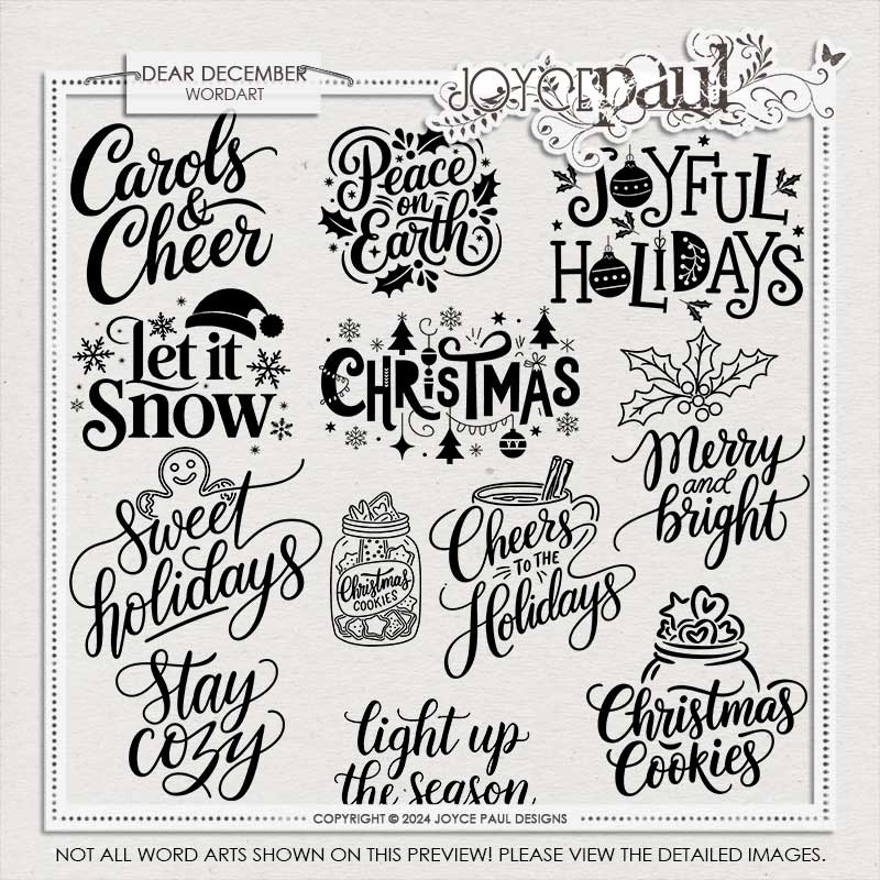 Dear December - Word Art by Joyce Paul