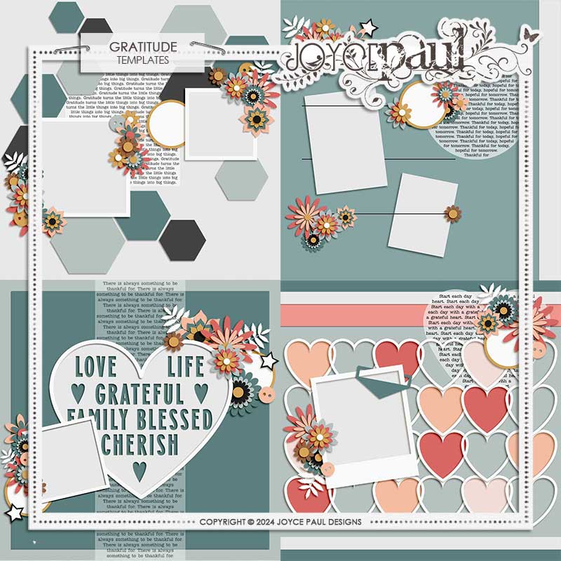 Gratitude - Templates by Joyce Paul